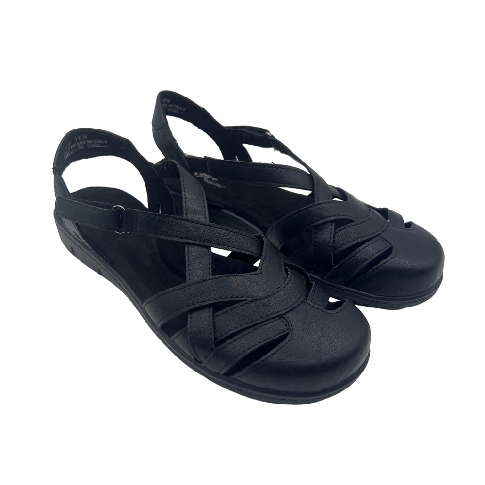EASY STREET CASUAL 'GARRETT' COMFORT FLATS BLACK WOMENS 10M NEW - Picture 3 of 12
